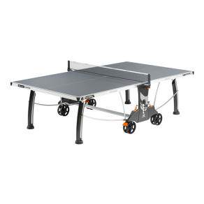 Всепогодный теннисный стол Cornilleau Sport 400M Crossover Outdoor (серый) Игровая поверхность: меламиновый полимерный композит 6 мм.
Ширина канта (отбортовки): 50 мм.
Антибликовое покрытие: MAT TOP.
Конструкция: складная, система DSI.
Регулируемые по высоте опоры &Oslash;120 мм.
Колеса: 4 сдвоенных колеса SPECIAL OUTDOOR Double wheels Oversize 32х200 мм с двумя тормозами.
Сделано во Франции.
