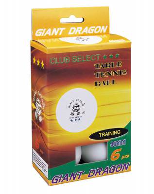 Мячи Giant Dragon Club Select 3* Практичные мячи с игровыми характеристиками сравнимыми с соревновательными мячами.
Подходят для игры в помещении и на улице.&nbsp;
Количество: 6 шт.
Цвет: белый, оранжевый.
