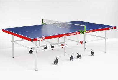 Всепогодный теннисный стол Joola Outdoor TR синий Всепогодный теннисный стол Joola Outdoor TR синий Joola Outdoor TR - всепогодный теннисный стол, благодаря 22 мм толщине стол обладает хорошими игровыми характеристиками.
Удобная система блокировки столешниц позволяет надежно фиксировать столешницы, что делает стол безопасным от самопроизвольного раскладывания стола.
Материал: 22-мм многослойный алюминиевый композит.
Окантовка из пластикового профиля 50 мм.
Антибликовое покрытие.
Сетка в комплекте не входит.
Размер в игровом положении: 274 х 152,5 х 76 см.
Вес стола: 58 кг.