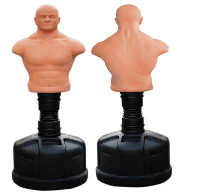 Man-Medium.jpg Водоналивной манекен Centurion Adjustable Punch Man-Medium TLS-H01 (бежевый) Теперь ваш партнер в спарринге будет стойко выдерживать ваши удары со всех сторон.
Спина у данной модели защищена, и по ней можно наносить удары.
Внутренняя полость заполнена улучшенным пеноуретаном.
Кожа изготовлена из высокопрочного пластизоля (artificial Rubber mix with PVC).
Полная высота: регулируется от 150 - 180 см.