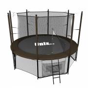 Батут Unix Line 8 ft inside (2,44 м) Black&Brown с сеткой и лестницей