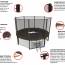 Батут Unix Line 12 ft outside (3,66 м) Black&Brown с сеткой и лестницей - Батут Unix Line 12 ft outside (3,66 м) Black&Brown с сеткой и лестницей